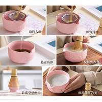 Ensemble Matcha Japonais Sakura : Bol à Matcha, Fouet à Thé, Accessoires de Cérémonie du Thé, Outils à Matcha, Collection Complète