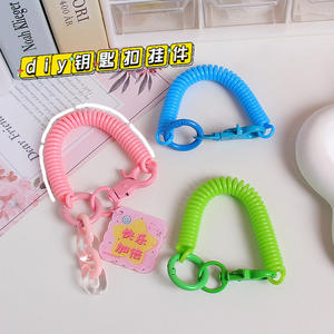 Nuevo Llavero de Cuerda Elástica Retráctil de Plástico con Diseño Colorido de Primavera para Teléfono Móvil, Adorno para Mochila de Estudiante - Product Image 1