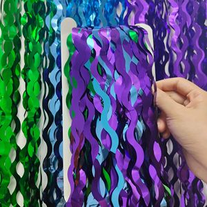 Rideau à franges en feuille de métal brillant pour décorations de fête d'<span class=keywords><strong>anniversaire</strong></span>, de Noël, d'Halloween et du Nouvel An - Couleur personnalisable - Product Image 3
