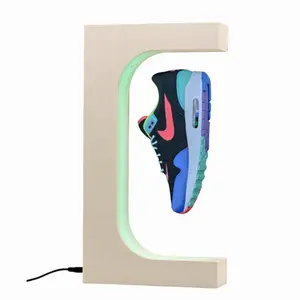 Acrylic 360 Rotating Magnetic Levitation Floating Shoe Display Stand For Advertisement