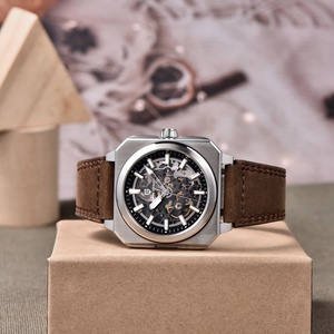 Montre de luxe mécanique automatique pour homme PAGANI Design 1791, cadran squelette carré, bracelet en cuir, acier inoxydable, verre saphir - Product Image 6