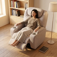 Canapé inclinable électrique PUZE Q701 COMODO, chauffant, avec télécommande intelligente USB, porte-gobelet intégré, design moderne, extensible en bois
