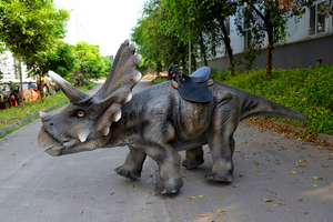 Dinosaure animatronique grandeur nature personnalisé pour <span class=keywords><strong>parc</strong></span> national, à chevaucher, avec fonction de marche - Product Image 2