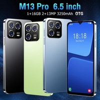 Bas Prix Usine M13pro / B52 1Go+16Go Téléphone Portable 3G Grand Écran 6,5 Pouces Smartphone Android Batterie Haute Capacité