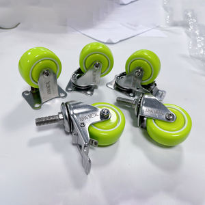 Fabrik preis benutzer definierte Farbe 2 Zoll 50kg Tragfähigkeit Edelstahl tpr Nylon pu Nachlauf Stahl Rollen rad starr - Product Image 3