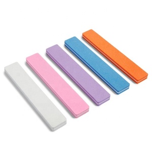 Hình chữ nhật vuông Nail Sponge tập tin đệm màu sắc hỗn hợp grey hồng tím xanh cam 80/100/120/150/180/240 Grit móng tay lớn tập tin - Product Image 1