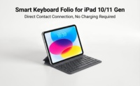 Nouvel étui clavier intelligent à interrupteurs ciseaux Pogo Pin avec support magnétique pour iPad 11 pouces (puce A16) et design ultra-fin de 10e génération