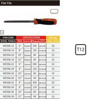 Lime plate industrielle WEDO en acier T12, tailles 6''-12'', pour le meulage de matériaux durs/râpes à bois