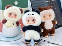 En gros, figurines en peluche et vinyle mignonnes, breloques de sac, série de personnages animaux Nezha et Loup-garou assortis, pour boutiques de cadeaux et cadeaux de fête