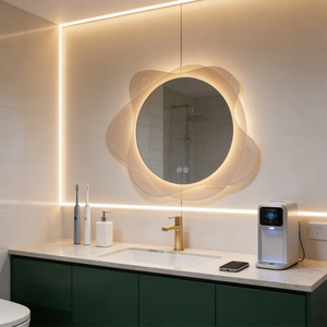 <span class=keywords><strong>Miroir</strong></span> <span class=keywords><strong>de</strong></span> <span class=keywords><strong>salle</strong></span> <span class=keywords><strong>de</strong></span> <span class=keywords><strong>bain</strong></span> <span class=keywords><strong>LED</strong></span> moderne intelligent avec indice <span class=keywords><strong>de</strong></span> protection IP44, anti-buée, écran tactile lumineux, <span class=keywords><strong>miroir</strong></span> mural avec lumière <span class=keywords><strong>pour</strong></span> salon - Product Image 5