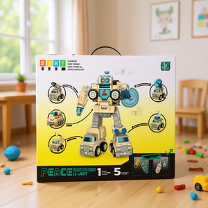 Giocattolo Robot Puzzle Peace Art 1-5 Metamorfosi DIY Telecomandato per Bambini dai 5 ai 7 Anni Unisex Modello in Plastica - Product Image 2