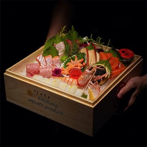 Caja de Sushi Cuadrada Desechable Ecológica de Madera Maciza Estilo Japonés, Tapa Transparente Acrílica Antivaho, Logotipo Personalizado - Product Image 4