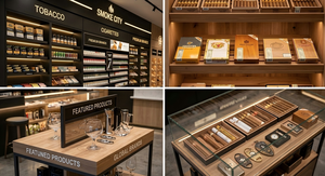 Aménagement intérieur de boutique de tabac de luxe, mobilier sur mesure pour magasin de tabac |   Vitrines d'exposition pour dispensaires avec éclairage LED écologique, clé en main - Product Image 4