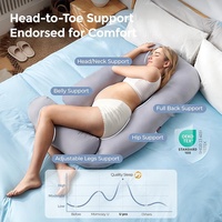 Oreiller de grossesse ergonomique oblong personnalisé pour le soulagement de la pression, avec support abdominal double face et réglage des pieds – Prix fabricant