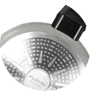 Utensili da cucina italiani di alta qualità Non-Stick padella a induzione in granito pentole miglior prodotto di esportazione in metallo Made in Italy - Product Image 3