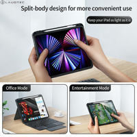 Clavier magnétique en gros pour iPad 10/11 avec trackpad, support pour stylet, support portrait/landscape, fonction veille/réveil, rétroéclairé