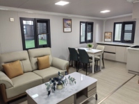 Lujo totalmente personalizado fácil de mover 3 dormitorios 20 pies sala de estar Australia cocina baño hogar contenedor extensible casa sobre ruedas