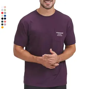 Camiseta personalizada com estampa lisa de Bangladesh feita na Itália estampa de tela por atacado de algodão pima 5Xl para homens hip hop