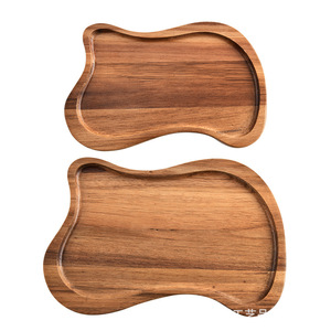 Acacia Wood Serving <b>Tray</b> 30x19.8cm <b>Large</b> Size For Coffee Tea Hotel Use - Product Image 2