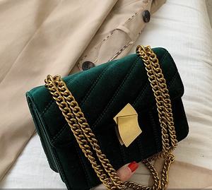 Bolsos de Terciopelo para Mujer, Moda Otoño Invierno, Bolsos de Regalo para Navidad y Año Nuevo, Bolsos de Mano Acolchados a Rayas para Mujer, Venta al por Mayor - Product Image 6