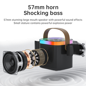 <span class=keywords><strong>K8</strong></span> <span class=keywords><strong>Bluetooth</strong></span> Karaoke Máy Loa Di Động Với 2 Không Dây Micphones Trẻ Em Quà Tặng Không Dây Mini Loa Món Quà Giáng Sinh - Product Image 3