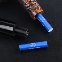 Vente en gros 6mm charbon de coco activé fumer filtre pointe noyau bleu papier à rouler céramique fumée Joint embouts 100pcs