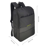 Sac à dos d'affaires personnalisé avec logo, multi-poches, fermeture éclair argentée, sac de voyage pour homme, dos rembourré en maille, sangle réglable, poche pour téléphone