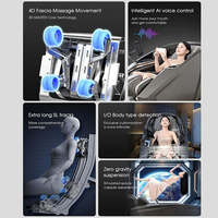 Fauteuil inclinable électrique intelligent de luxe pliable pour la maison, avec chauffage intégral, technologie 3D Robot Hand, rail SL, zéro gravité, toucher humain 4D et infrarouge