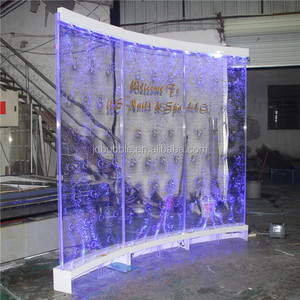 Panneau mural à bulles en acrylique Heda Water, design moderne, imperméable, séparateur de pièce intérieur avec éclairage LED, structure de cadre translucide - Product Image 6