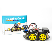 Kit de Robótica Educativa STEM con Control por Aplicación 4WD, Programación DIY, Juguete de Aprendizaje, Coche Robótico Inteligente para Arduino