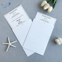 Ensemble de cartes postales découpées au laser pour lettres, enveloppes, ensemble d'impression typographique, dorure à chaud, bords biseautés à la main, invitation de mariage