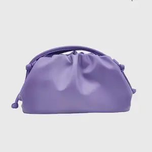 CPC Soft Skin Pleated Stylish One-Shoulder Bag Oblique Straddle Bag Woman Handbag
