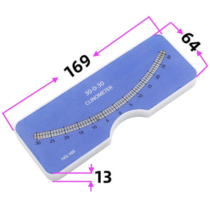 Clinomètre Haccuray 30-0-30 degrés, inclinomètre en plastique pour la mesure de l'angle de la colonne vertébrale, modèle Hg-165 - Product Image 4