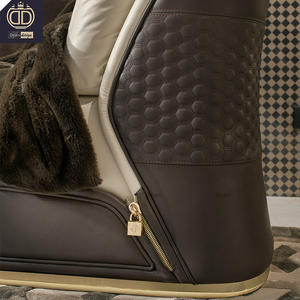 Juego de sofás modernos de cuero puro para sala de estar, <span class=keywords><strong>muebles</strong></span> modernos de lujo para el hogar, color marrón - Product Image 5