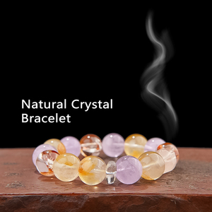 Bracelet artisanal bohème en argent avec perles de cristal naturel poli et strass, design papillon tendance, idéal pour un cadeau - Product Image 1
