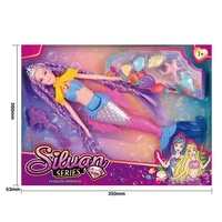 Poupée Princesse Sirène en Cristal 3D de 11,5 Pouces avec Yeux Réalistes, en Plastique, Modèle Gonflable Unisexe, Jouet de la Série Mode, Cadeau