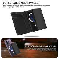 Dompet Kartu Kulit Asli Tipis Mewah Tahan Lama Anti RFID Magnetik Unisex Logo Kustom Berkualitas Tinggi