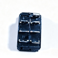 Interrupteur à bascule étanche et anti-poussière DC12V24V DPDT ON-OFF-ON 7P avec couvercle noir et double éclairage rouge pour la modification de camions, bateaux et embarcations marines
