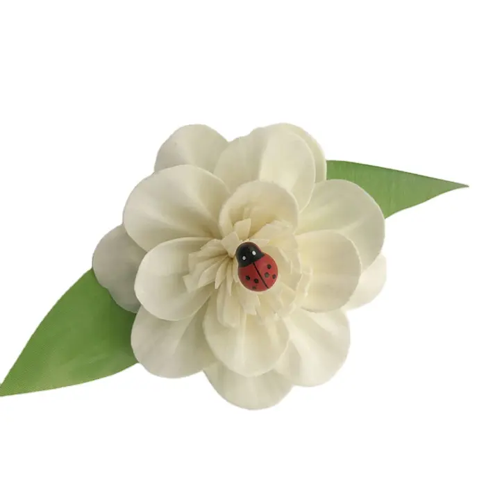 SN007 नए उत्पादों सफेद सजावटी हस्तशिल्प फूल सोला लकड़ी फूल घर होटल के लिए कॉफी सजावट
