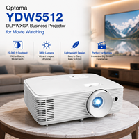 Projecteur DLP Optoma YDW5512 720P pour Home Cinéma et Usage Professionnel, 3800 Lumens avec 120Hz pour 3D et Design Léger