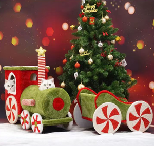 Caroline Treasures BB4428CHF canvas, House bandiera Dimensioni Scottish fold Cat Merry Christmas Tree, multicolore, grande : Caroline's Treasures