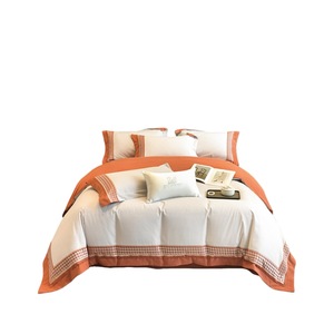 High-end Light Luxury Class A 100 Cotton Thickened Brushed Four-piece <b>Bedding</b> <b>Set</b> Solid Color Autumn Winter Home Use - Product Image 1
