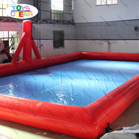 Jeu personnalisé de sports nautiques d'extérieur en PVC de qualité commerciale pour adultes et enfants terrain de volley-ball gonflable piscine de volley-ball gonflable