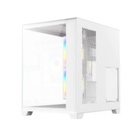 AntarcChill ARGB Full View Glass MicroATX Mid Tower Gaming Computer Case with Fan in Stock