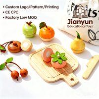 Jouet de découpe en bois personnalisable sans désordre, sûr pour les mains, aliments éducatifs pour enfants, aides pédagogiques Montessori pour la maternelle
