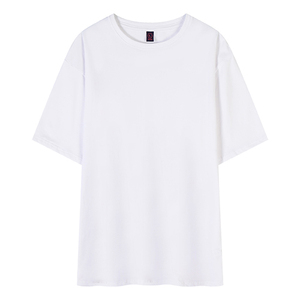 Haute qualité 95% coton 5% Spandex <span class=keywords><strong>taille</strong></span> libre A4 respirant et ample <span class=keywords><strong>blanc</strong></span> à manches courtes col rond surdimensionné T-<span class=keywords><strong>shirt</strong></span> pour les femmes - Product Image 6