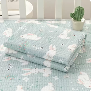 Tapis à langer portable pliable en coton biologique pour nouveau-né, matelas imperméable pour bébé, tapis de jeu - Product Image 3