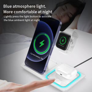 Estación de Carga Inalámbrica con Carga Rápida para iPhone 16 15 14 13 12, iWatch y Airpods, Soporte de Carga 3 en 1 con Puerto Tipo-C - Product Image 4