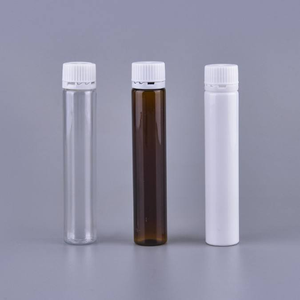 Bouteille en plastique PET longue tube pour liquides oraux, avec ouverture facile et impression sérigraphique, pour boissons au collagène pharmaceutiques (vente en gros) - Product Image 1