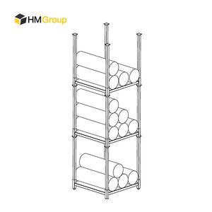 חומרי מחסן טיפול בד אחסון קל להרכיב מתלה נייד - Product Image 3
